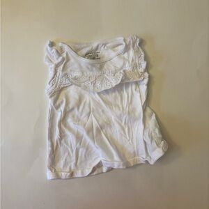 First Impressions White Eyelet Ruffle Tank Top